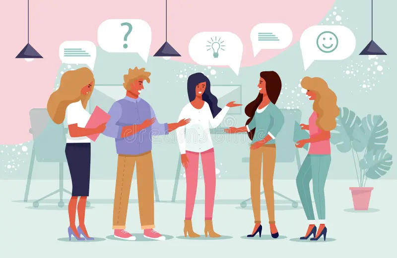 Community sharing illustration